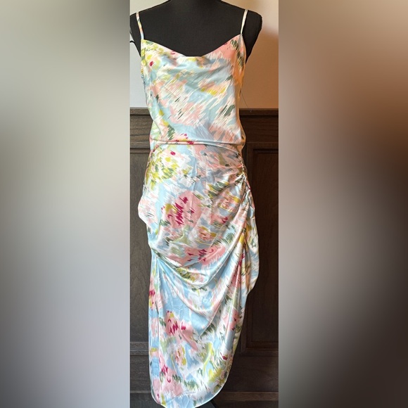 Cider Multicolor Floral slip Dress NWT large - Picture 4 of 9